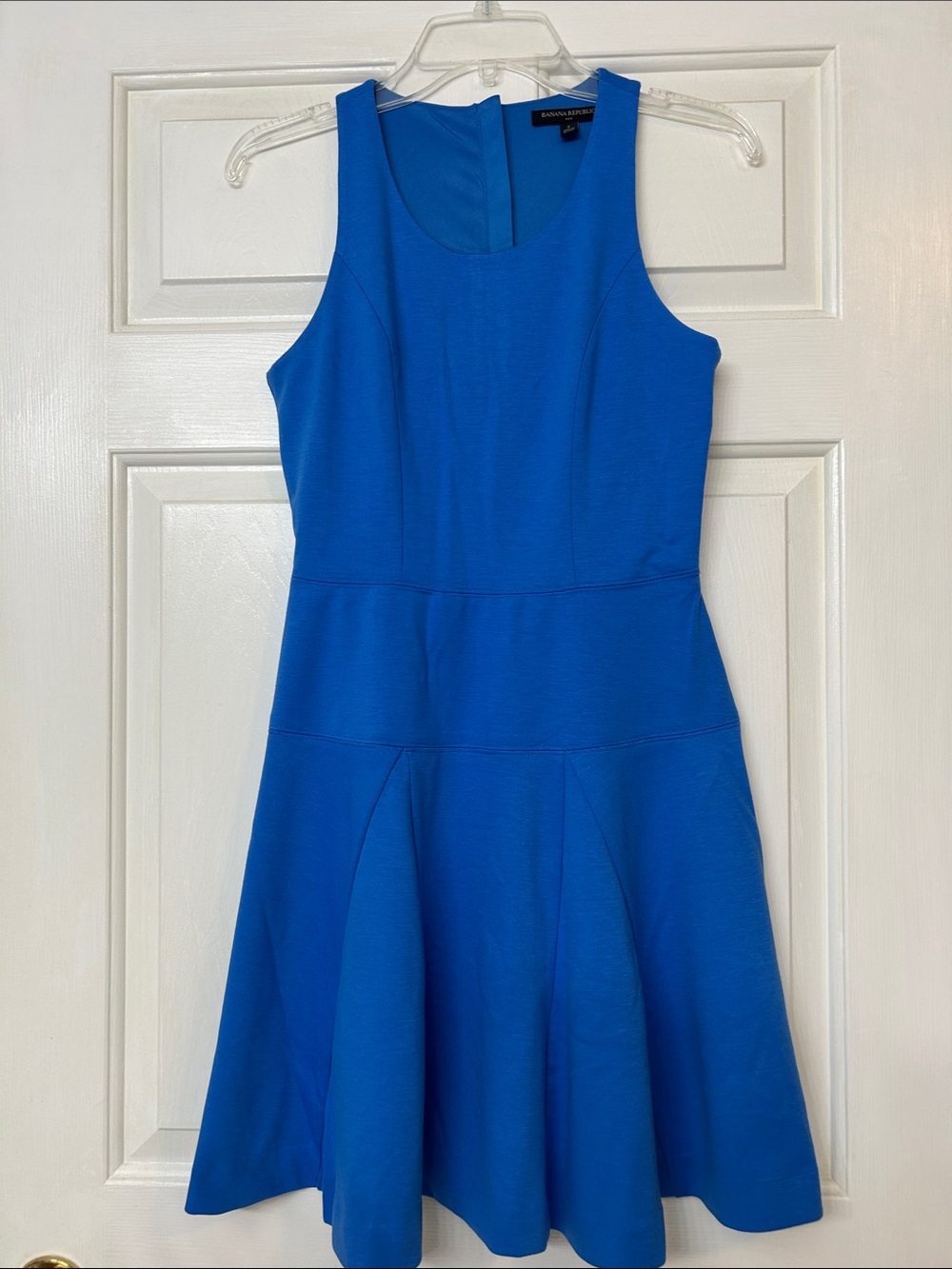 Banana Republic Royal Blue Sleeveless Fit-and-Flare Dress
